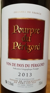 Vin de Pays du Périgord, Pourpre du Périgord IGP 2013