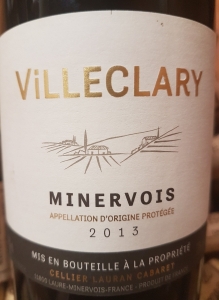 Villeclary, Minervois AOP 2013