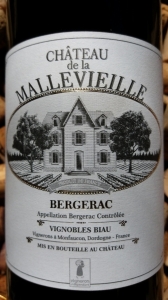 Château de la Mallevieille, Bergerac Rouge AOP Tradition 2014