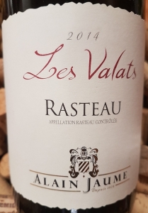 Vignobles Alain Jaume, Rasteau AOP Cuvée Les Valats 2014 orgânico