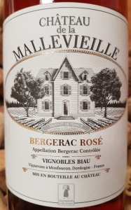 Château de la Mallevieille, Bergerac Rosé AOP  2014