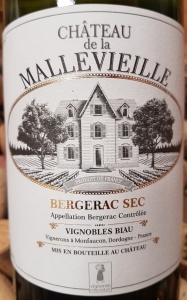 Château de la Mallevieille, Bergerac Blanc Sec AOP 2016