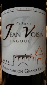 Château Jean Voisin, Saint Emilion Grand Cru AOC Cuvée Fagouet  2011