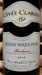 Château Roque-Peyre, Bordeaux AOC Cuvée Clarisse 2014